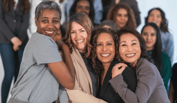 Group of professional women at a networking event